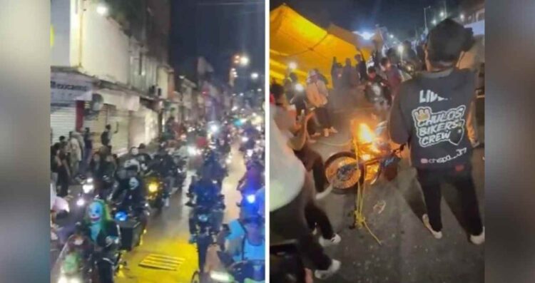 incendian moto en Cuernavaca