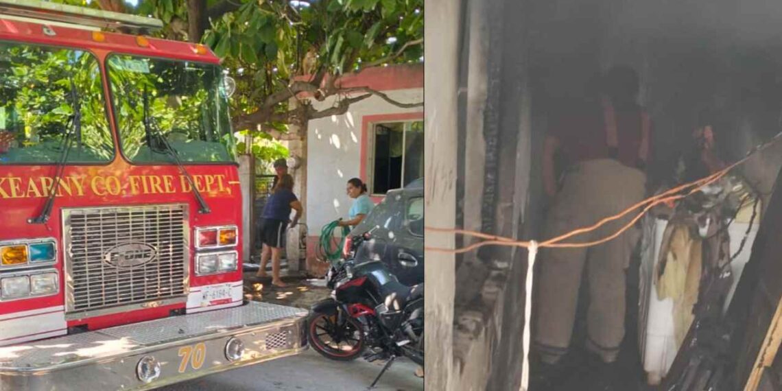 incendio en vivienda de Victoria