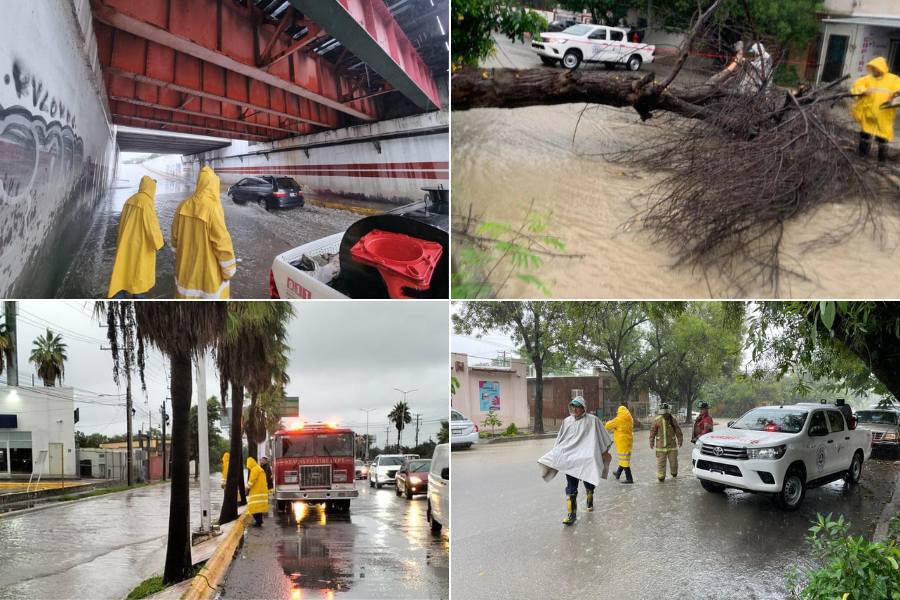 intensas lluvias en ciudad victoria