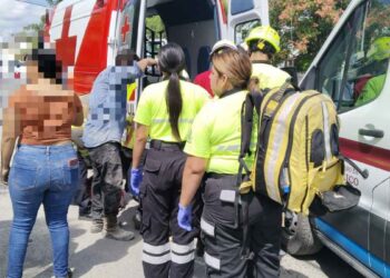 jovencito lesionado en Linares