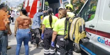 jovencito lesionado en Linares