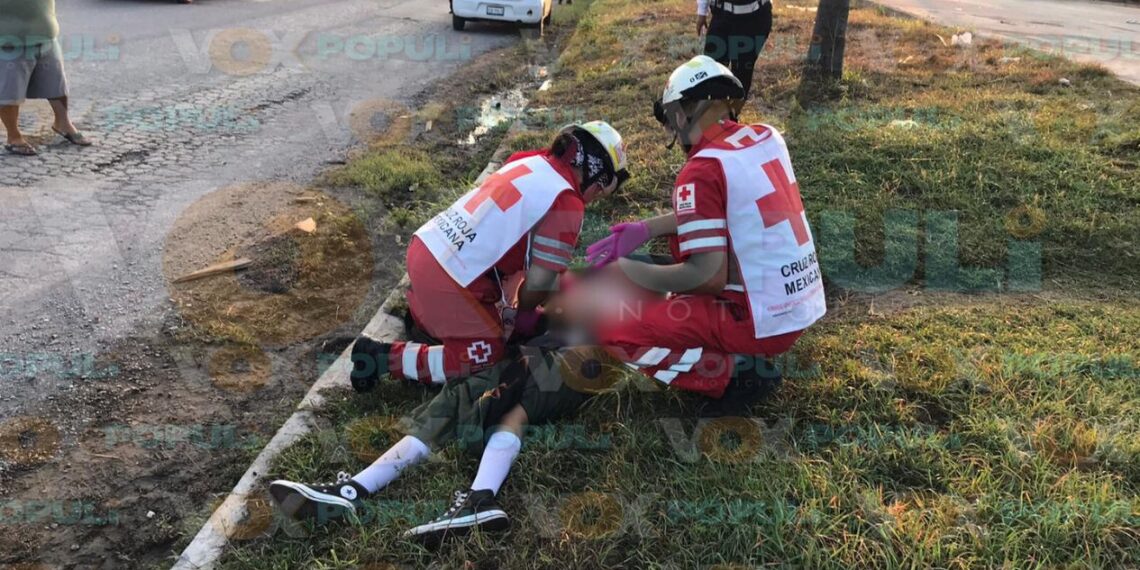 motociclista atropella estudiante en victoria