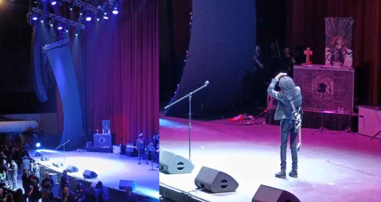 pantalla cae en concierto de El Tri