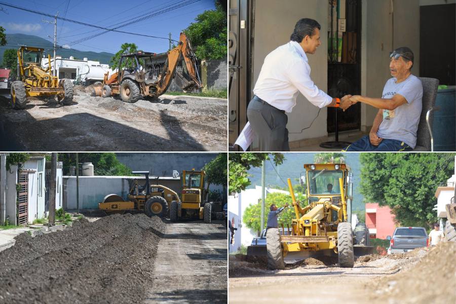 pavimentación en la Cuauhtémoc de Ciudad Victoria