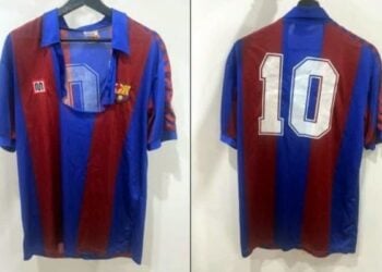 playera de Maradona Barcelona
