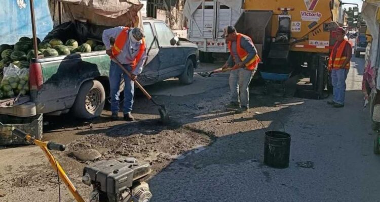 reparación de calles Ciudad Victoria