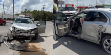 se estrella contra barda en Matamoros