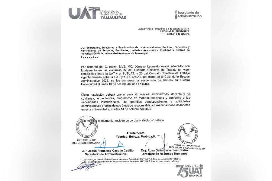 suspensión de clases uat tampico
