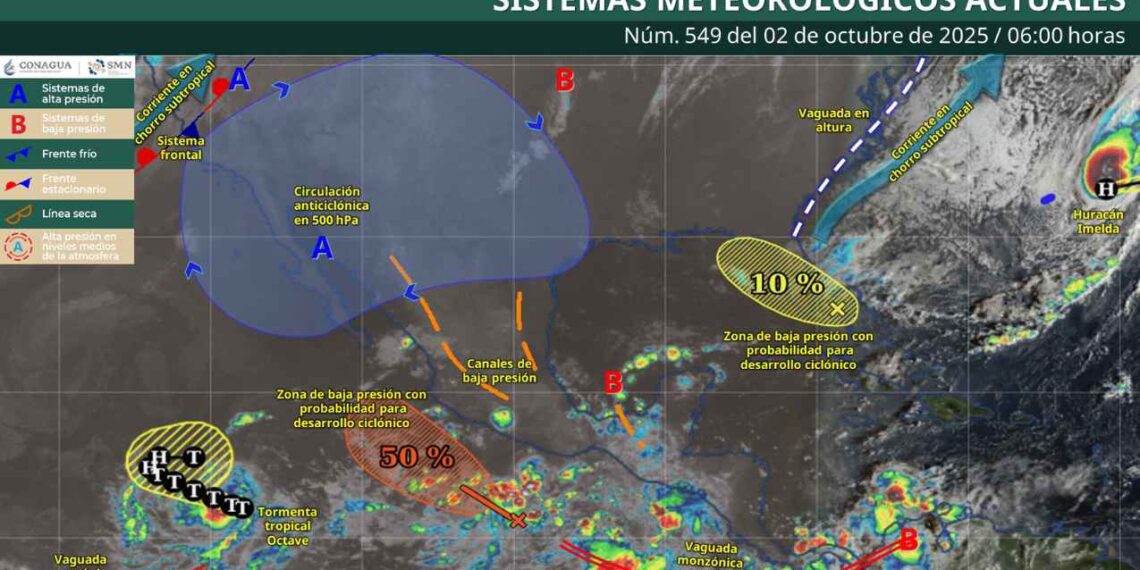 ¿Cómo afectará la zona de baja presión con probabilidad para desarrollo ciclónico, según el SMN?