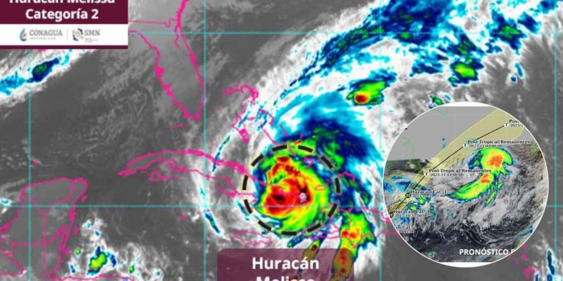 ¿Cuáles estados seguirán siendo afectados por el Huracán Melissa tras disminuir a categoría 2?