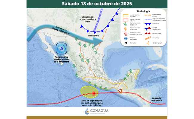 ¿Cuáles son los estados que tendrán lluvias y bajas temperaturas MAÑANA?