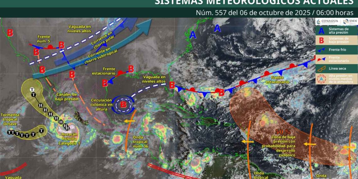 ¿Dónde afectará el huracán Priscilla HOY?