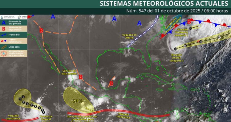 ¿Dónde prevén lluvias con descargas eléctricas HOY?
