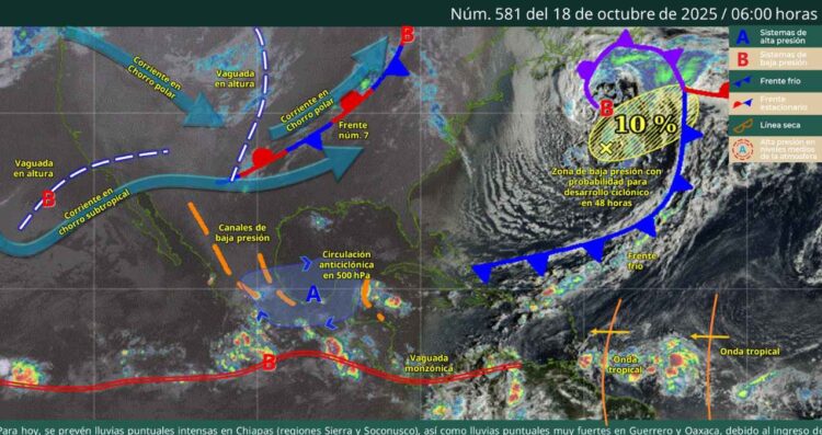 ¿Habrá tormentas eléctricas y caída de granizo hoy en México