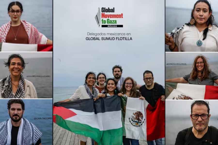 ¿Quiénes son los mexicanos detenidos en la Flotilla Global Sumud rumbo a Gaza