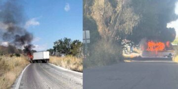 Abaten a dos presuntos delincuentes y se registran al menos 7 narcobloqueos en Michoacán | VIDEOS