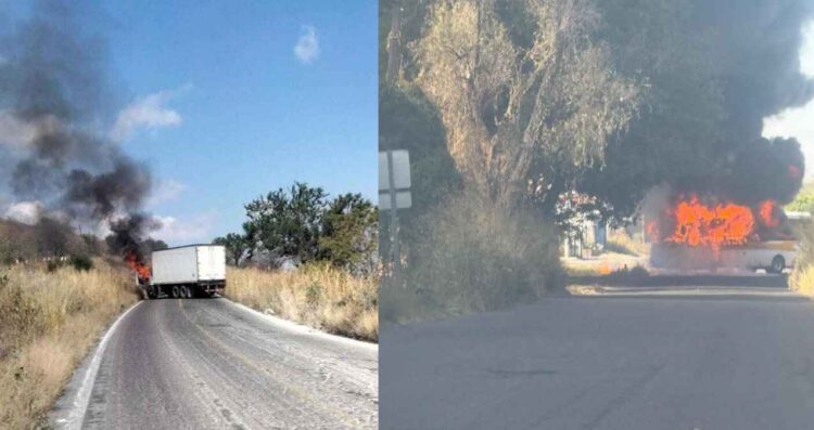 Abaten a dos presuntos delincuentes y se registran al menos 7 narcobloqueos en Michoacán | VIDEOS