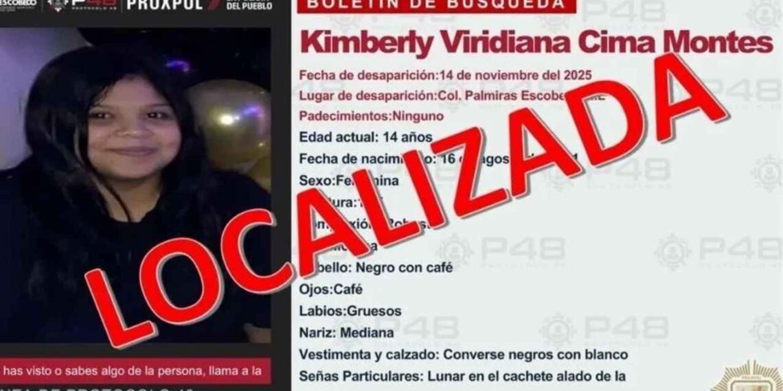 Adolescente reportada como desaparecida en Escobedo, NL, regresa a casa tras días de incertidumbre
