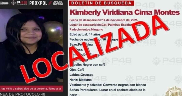 Adolescente reportada como desaparecida en Escobedo, NL, regresa a casa tras días de incertidumbre
