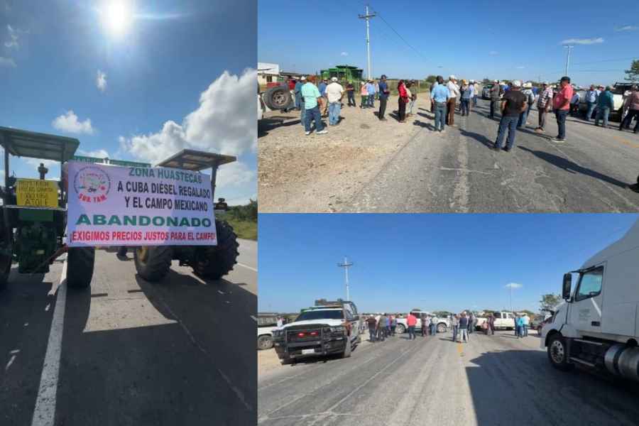 Agricultores de Tamaulipas realizan megabloqueo; recomiendan tomar rutas alternas