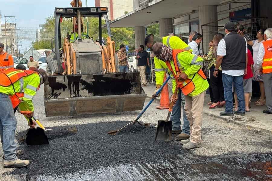 Alcalde Gattás Báez reporta avance histórico en bacheo de Ciudad Victoria, Tamaulipas