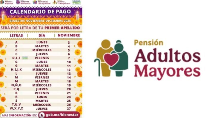 Anuncian el calendario oficial de pagos de la Pensión Bienestar del bimestre noviembre-diciembre