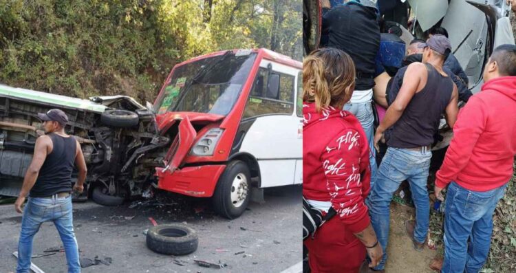 Aparatoso accidente en Ocuilán, Edomex, deja al menos 20 personas lesionadas