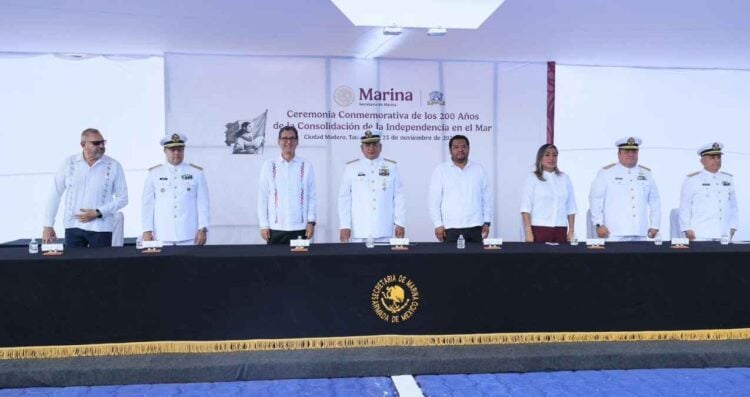 Armada de México conmemora Bicentenario de la Independencia en el Mar en Ciudad Madero, Tamaulipas