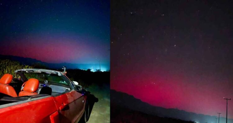 Auroras boreales iluminan el cielo de García, Nuevo León | FOTOS
