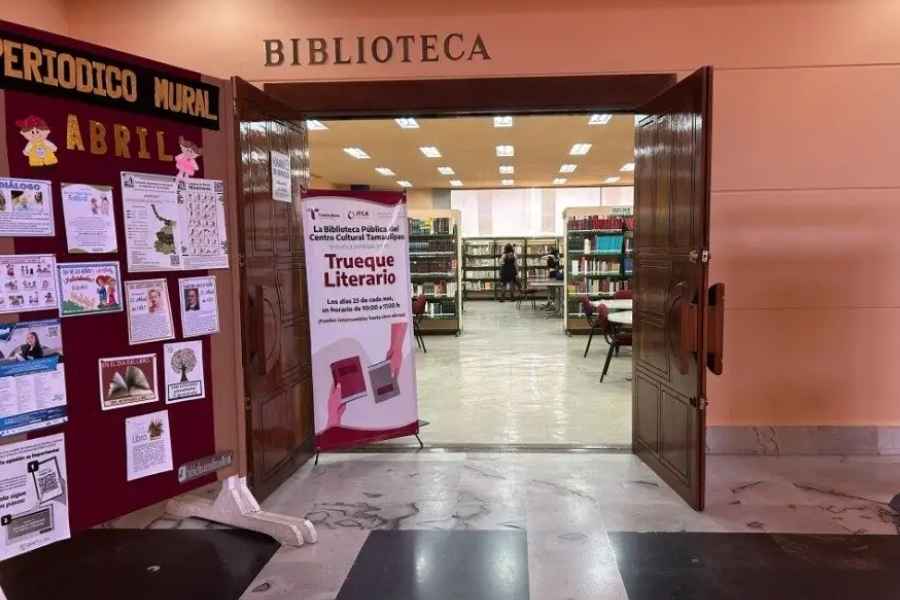Biblioteca del Centro Cultural abre exhibición literaria en Ciudad Victoria, Tamaulipas