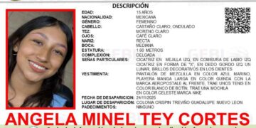 Buscan a Ángela Minel Tey Cortes, adolescente desaparecida en Guadalupe, Nuevo León