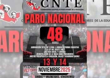 CNTE anuncia paro nacional de 48 horas para exigir la abrogación de la Ley del ISSSTE de 2017