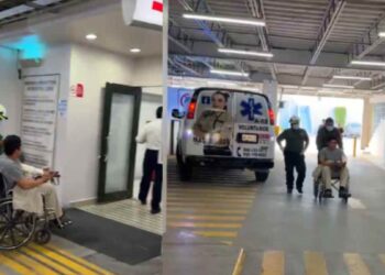 Camioneta vuelca en Matamoros