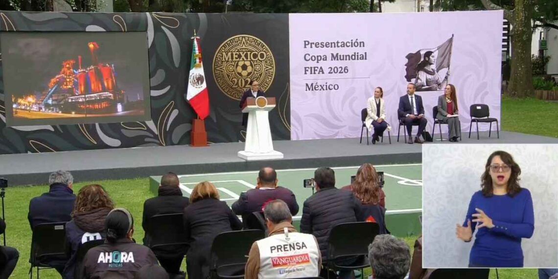 Claudia Sheinbaum realiza la presentación de la Copa Mundial FIFA 2026