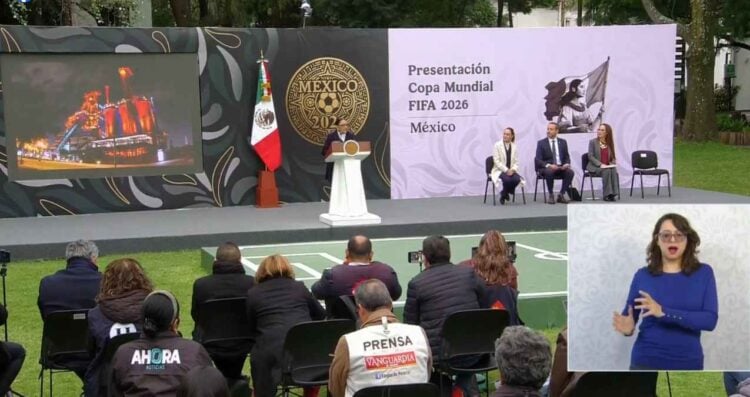 Claudia Sheinbaum realiza la presentación de la Copa Mundial FIFA 2026