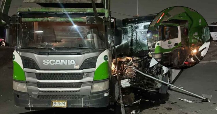 Colisión entre tres camiones deja al menos 15 trabajadores heridos en la Carretera Apodaca-Juárez