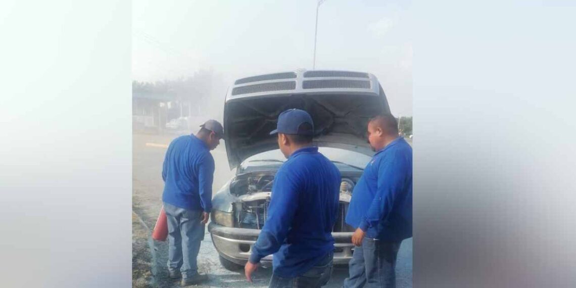 Conato de incendio en camioneta Mante
