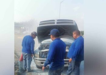 Conato de incendio en camioneta Mante