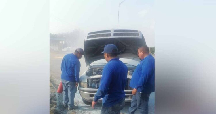 Conato de incendio en camioneta Mante