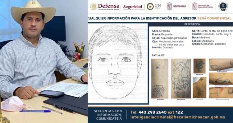 Difunden retrato del joven implicado en el asesinato de Carlos Manzo