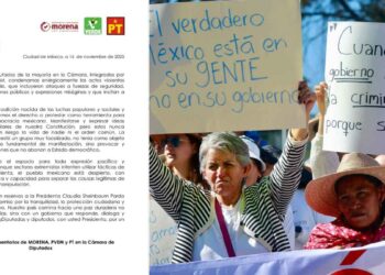 Diputados y Senadores de Morena rechazan violencia en manifestación de la Generación Z