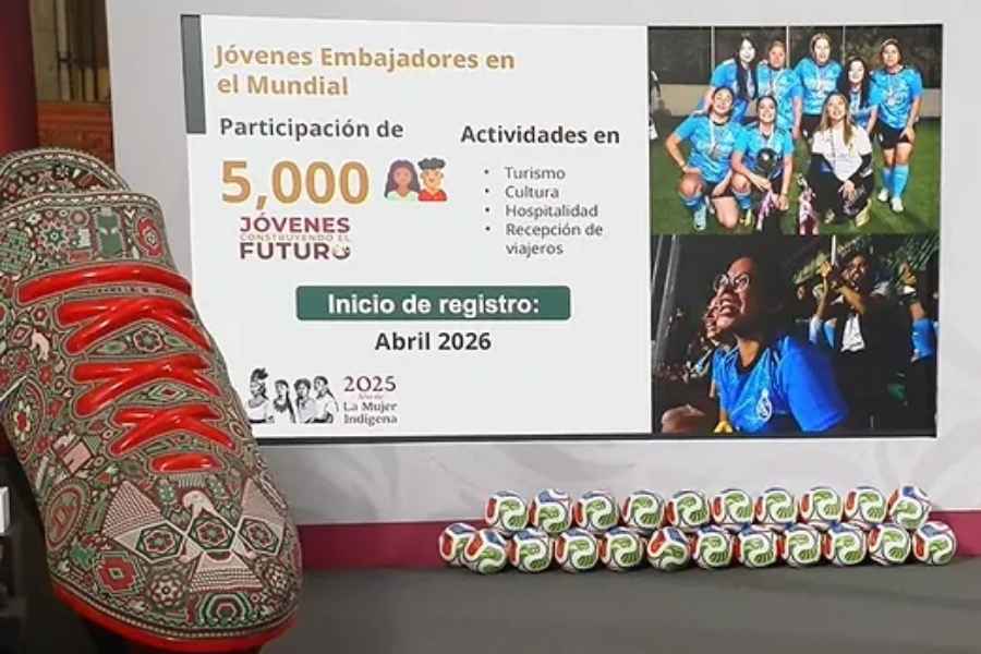 El gobierno mexicano lanza programa para jóvenes en el Mundial 2026