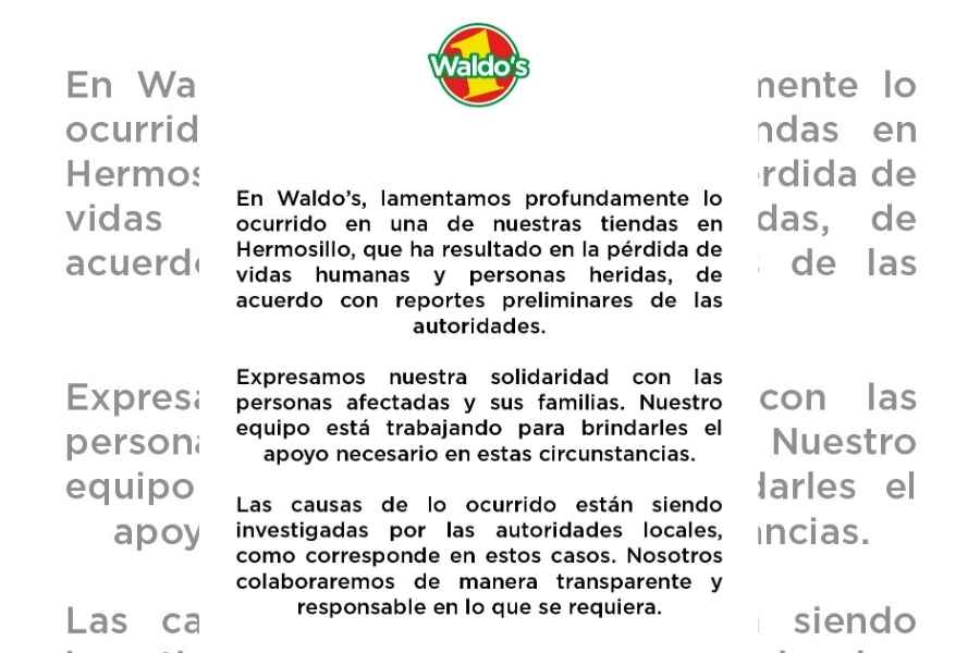 Empresa Waldo’s compromete apoyo a las víctimas del incendio en Hermosillo