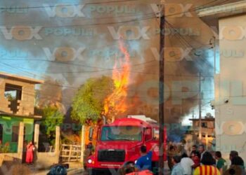 incendio Madero daños camioneta construcción