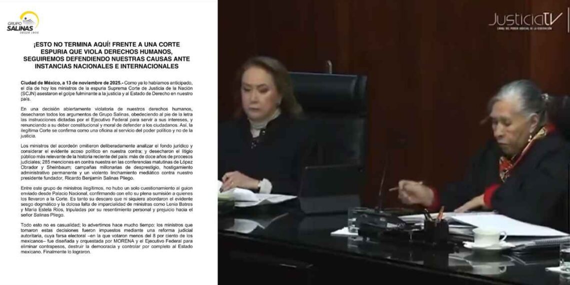 Grupo Salinas recurrirá a instancias internacionales tras fallo de la Suprema Corte