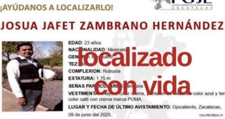 Hijo de alcalde de Ojocaliente, Zacatecas, aparece con vida luego de cinco meses desaparecido