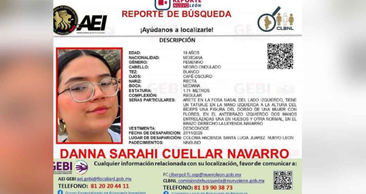 Joven desaparecida en Juárez