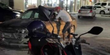 Proyectado joven motociclista Matamoros