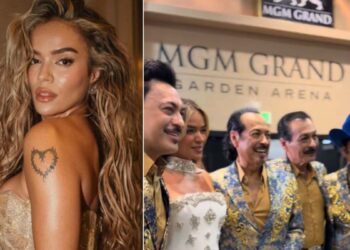 Karol G se emociona al conocer a Los Tigres del Norte