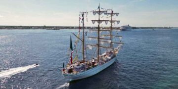 Llega a Cozumel el Buque Escuela “Cuauhtémoc”, símbolo del orgullo naval mexicano